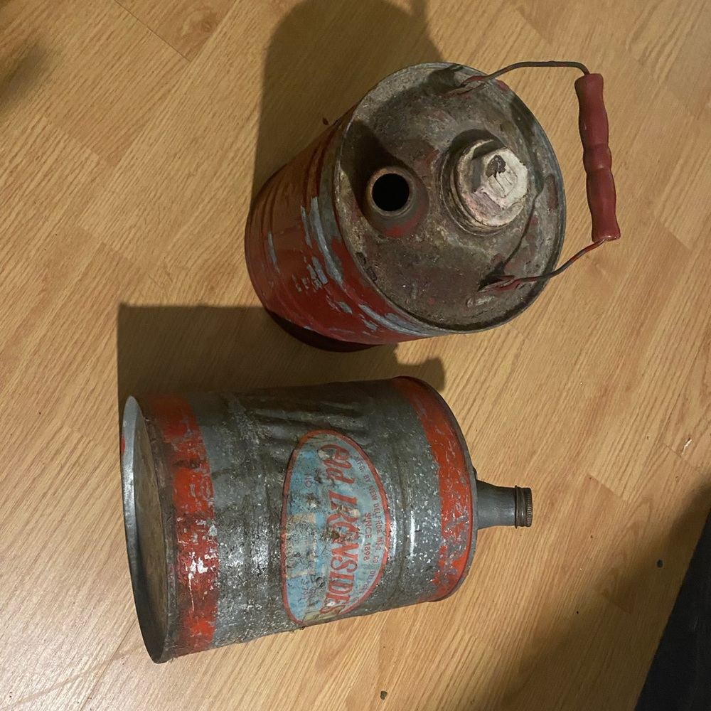 Old Ironsides rustic gas cans